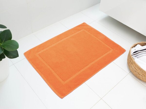 MKLuzkoviny.cz Koupelnová předložka 50 × 70 cm ‒ Dario oranžová