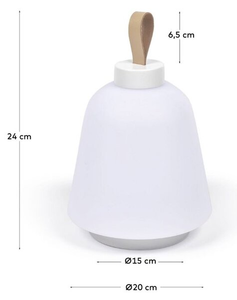 Bílá plastová stolní LED lampa Kave Home Udiya