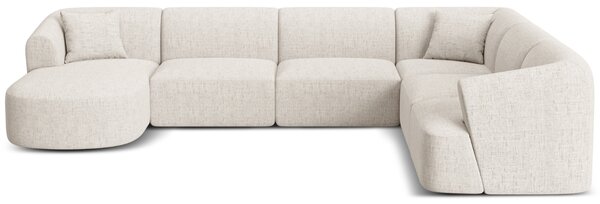 -25 % Dny MOMENTI– Cosmopolitan Design Světle béžová čalouněná rohová pohovka Campi 330 cm, pravá