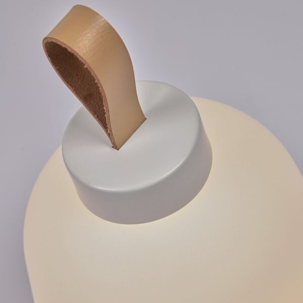 Bílá plastová stolní LED lampa Kave Home Udiya