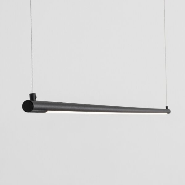 Černé kovové závěsné LED světlo Nova Luce Elettra 120 cm