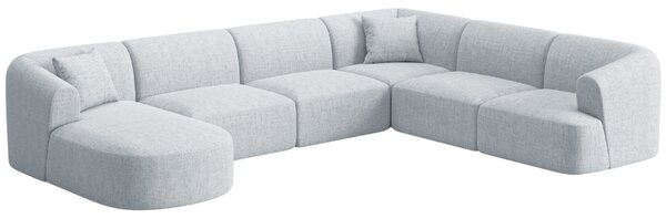-25 % Dny MOMENTI– Cosmopolitan Design Světle šedá čalouněná rohová pohovka Campi 330 cm, pravá