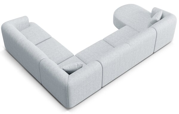 -25 % Dny MOMENTI– Cosmopolitan Design Světle šedá čalouněná rohová pohovka Campi 330 cm, pravá