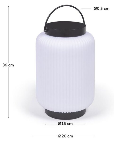 Bílá plastová stolní LED lampa Kave Home Verona