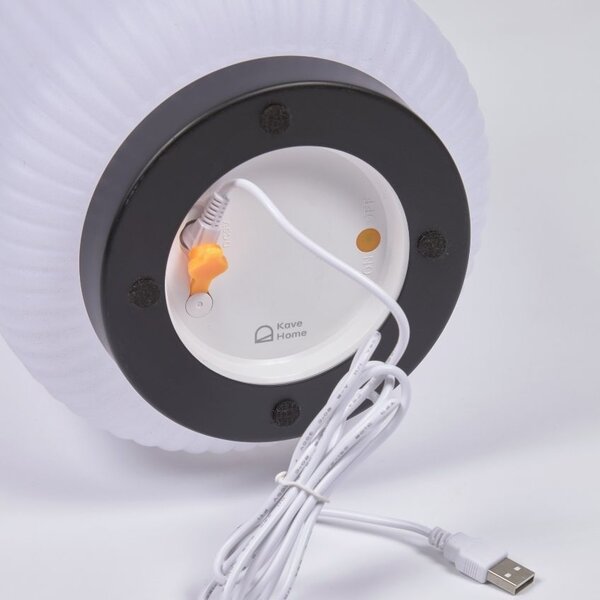 Bílá plastová stolní LED lampa Kave Home Verona