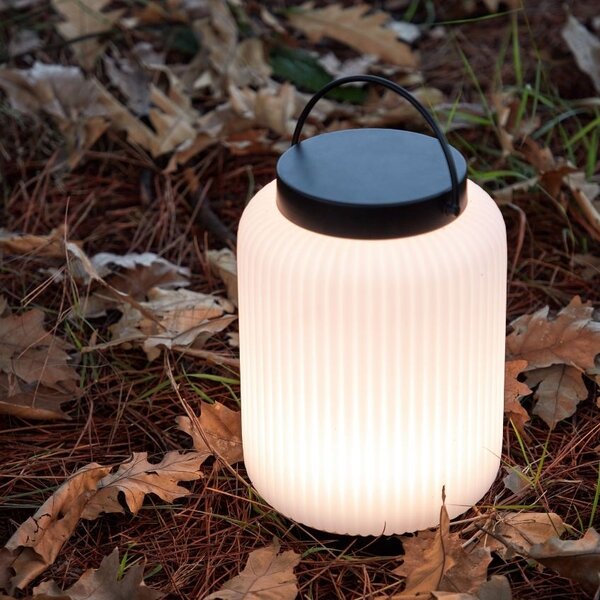 Bílá plastová stolní LED lampa Kave Home Verona