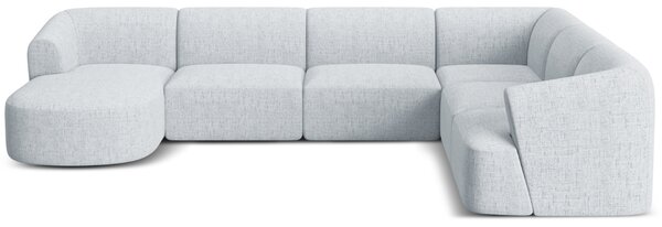 -25 % Dny MOMENTI– Cosmopolitan Design Světle šedá čalouněná rohová pohovka Campi 330 cm, pravá