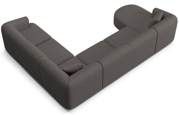 -25 % Dny MOMENTI– Cosmopolitan Design Šedá čalouněná rohová pohovka Campi 330 cm, pravá