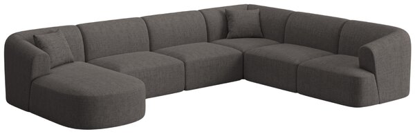 -25 % Dny MOMENTI– Cosmopolitan Design Šedá čalouněná rohová pohovka Campi 330 cm, pravá