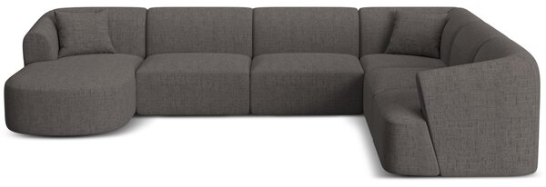 -25 % Dny MOMENTI– Cosmopolitan Design Šedá čalouněná rohová pohovka Campi 330 cm, pravá