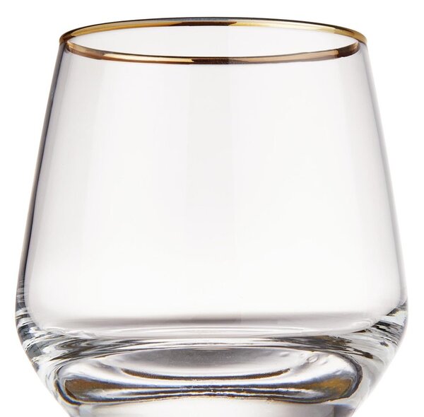 TOUCH OF GOLD Sada sklenic se zlatým okrajem 345 ml 6 ks