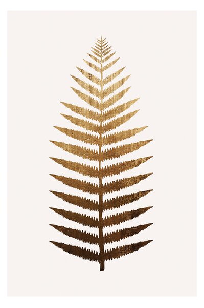 Plakát, Obraz - Kubistika - Golden leaf, (40 x 60 cm)
