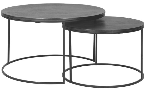 Richmond Kovový set konferenčních stolků Bolder 60/80 cm