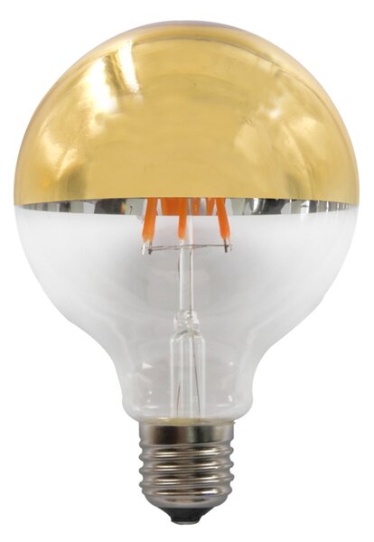 Diolamp LED retro žárovka GLOBE G95 6W Zlatý vrchlík