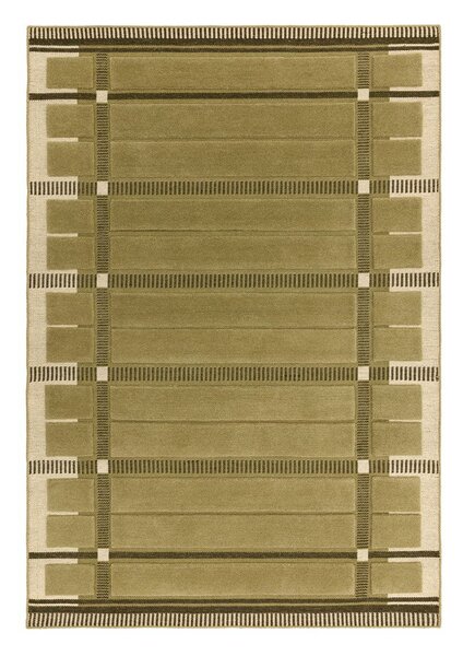Zelený/béžový ručně tkaný vlněný koberec 120x170 cm – Asiatic Carpets