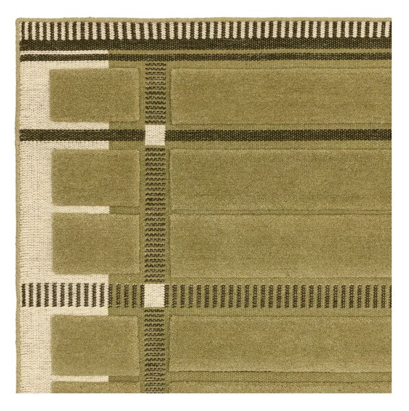 Zelený/béžový ručně tkaný vlněný koberec 120x170 cm – Asiatic Carpets