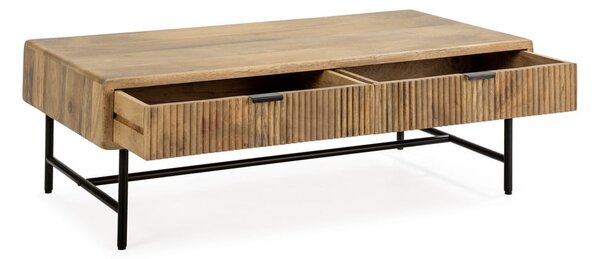 Konferenční stolek z mangového dřeva v přírodní barvě 60x120 cm Mundra – MOME