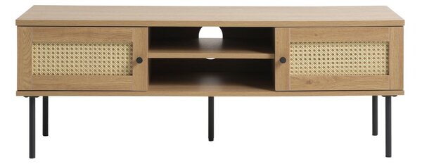 TV stolek v dekoru dubu v přírodní barvě 120x43 cm Pensacola – Unique Furniture