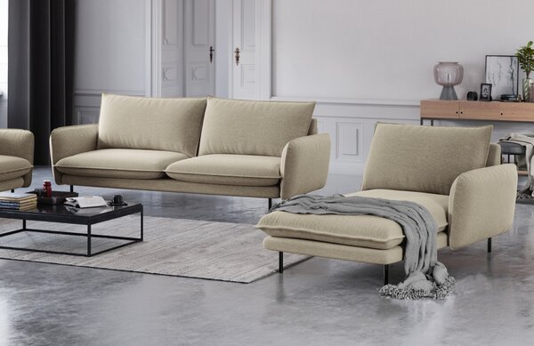 -25 % Dny MOMENTI– Cosmopolitan Design Béžová čalouněná lenoška Vienna 170 cm, pravá