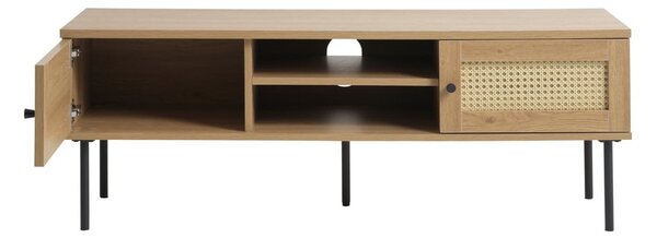 TV stolek v dekoru dubu v přírodní barvě 120x43 cm Pensacola – Unique Furniture