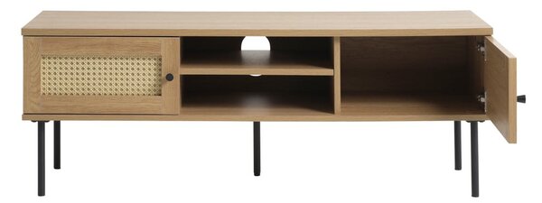 TV stolek v dekoru dubu v přírodní barvě 120x43 cm Pensacola – Unique Furniture