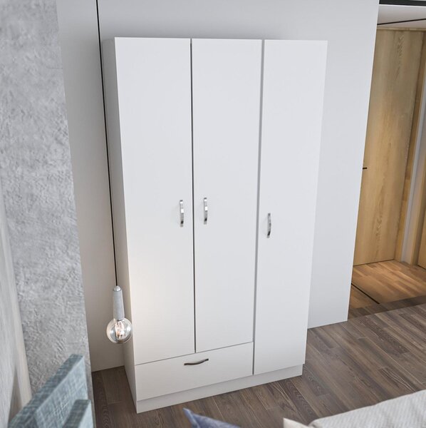 Šatní skříní Gobina (bílá). Akce -23%