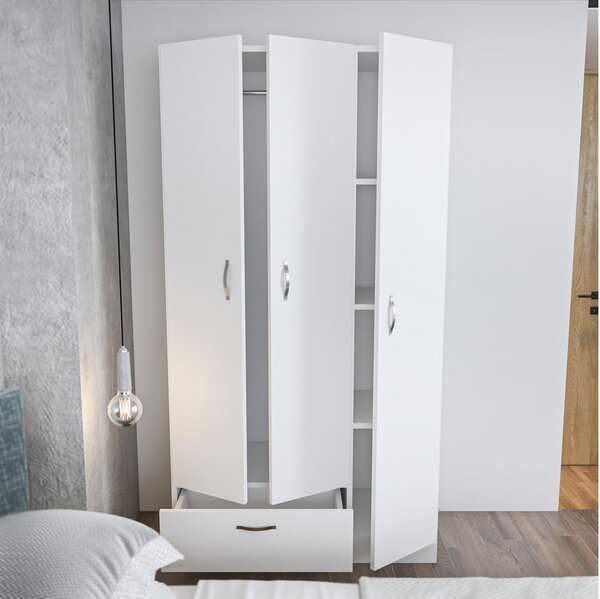 Šatní skříní Gobina (bílá). Akce -23%