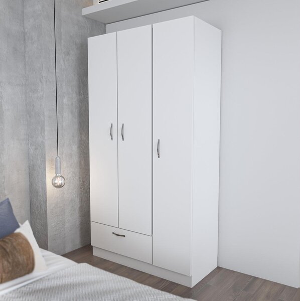 Šatní skříní Gobina (bílá). Akce -23%
