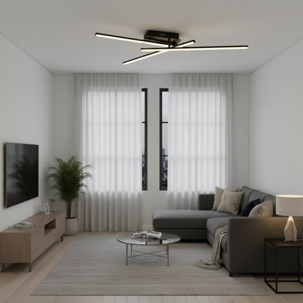 Brilagi - LED Stropní svítidlo STRIPES LED/30W/230V černá