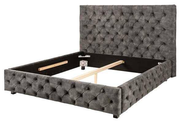 Designová postel Laney 180 x 200 cm olivově šedý samet
