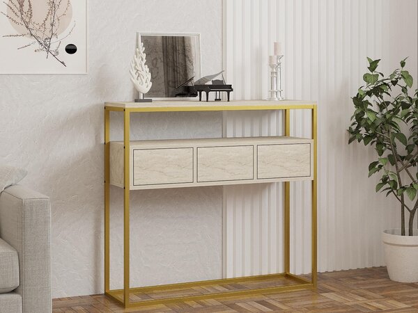 Konzolový stolek Guarde (travertin). Akce -25%