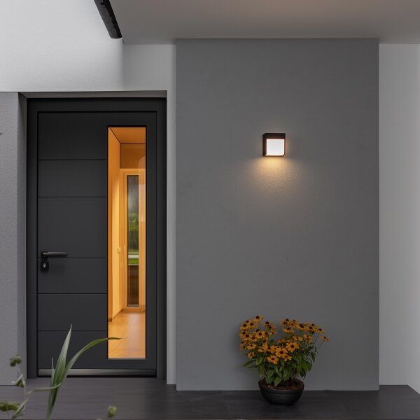 Brilagi - LED Venkovní nástěnné svítidlo TERNI LED/12W/230V černá IP44