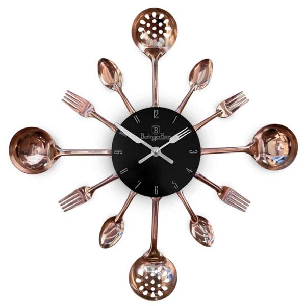Kuchyňské nástěnné hodiny Black Rose Collection I