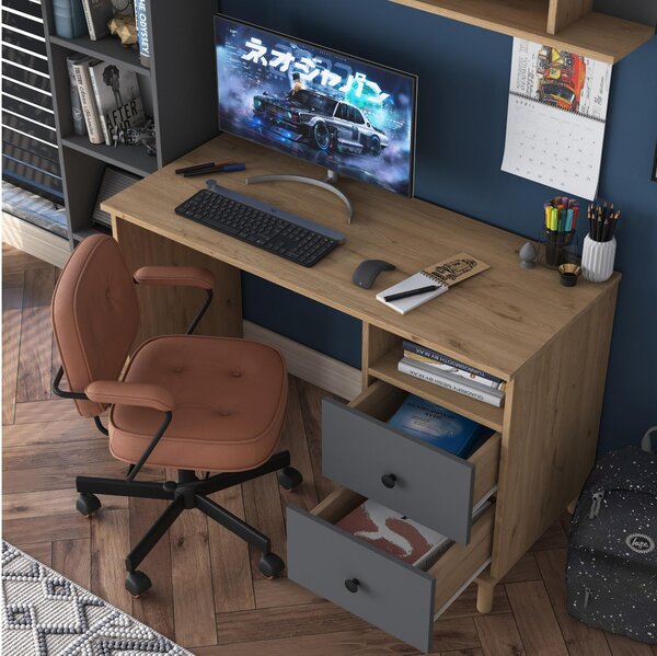 PC stolek Haiti 115 (ořech + antracit)