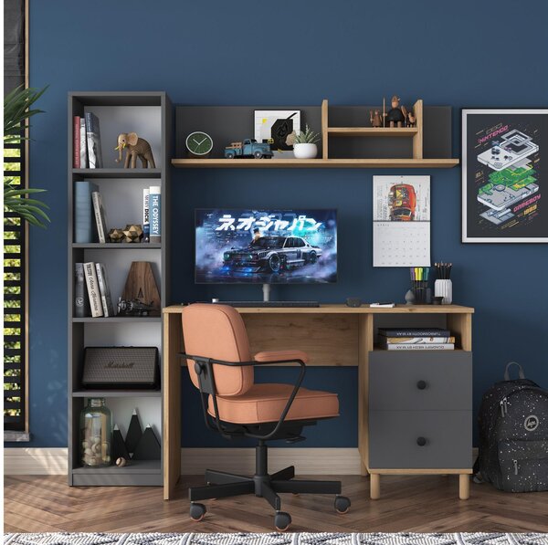 PC stolek Haiti 115 (ořech + antracit)