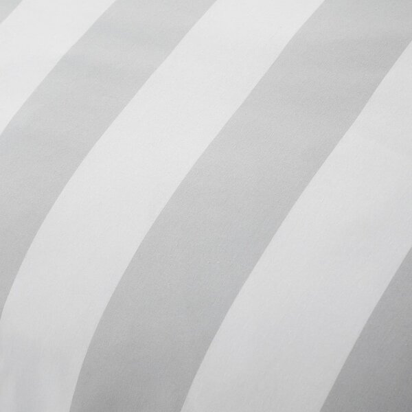 Prodloužené bílo-šedé povlečení na dvoulůžko 230x220 cm Cove Stripe – Catherine Lansfield