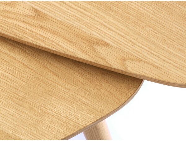 Konferenční stolky v dekoru dubu v přírodní barvě v sadě 2 ks 70x100 cm Adda – Unique Furniture