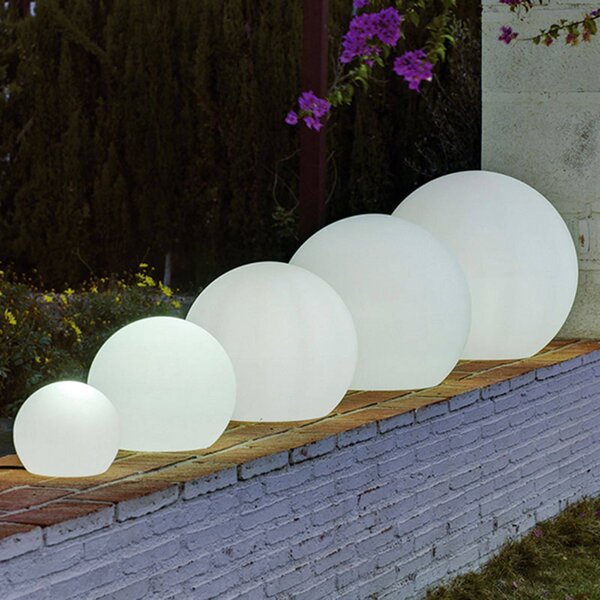 Newgarden Buly LED solární světelný globus IP65, Ø 30 cm, stmívatelný, Bílá / opál, Plast, Moderní, Solární lampy