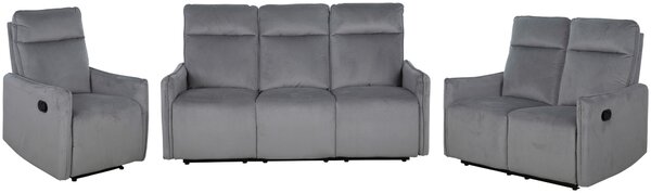 SEDACÍ SOUPRAVA 3+2+1, textil, tmavě šedá P & B - Online Only sedačky, Online Only