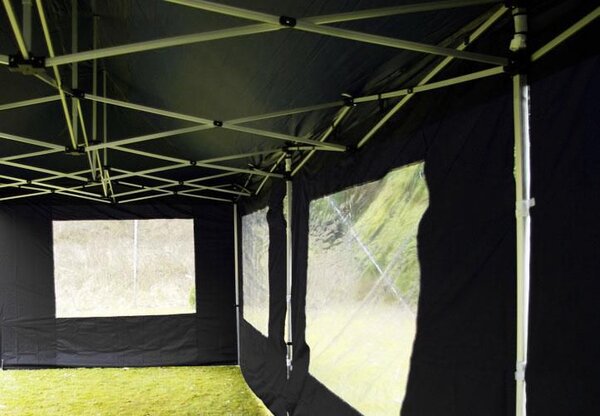 Zahradní skládací párty stan PROFI - černá 3 x 9 m