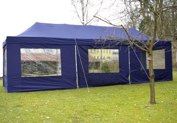 PROFI Zahradní skládací párty stan, 3 x 9 m, modrý