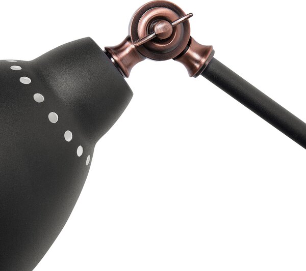 Sada 2 nástěnných lamp MISSISSIPPI Grafitově šedá Kov Nastavitelná