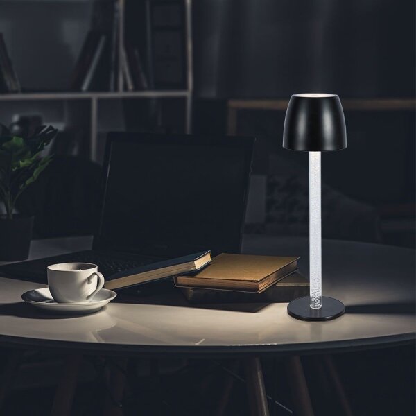 LED Stmívatelná nabíjecí stolní lampa LED/3W/5V 3000K černá