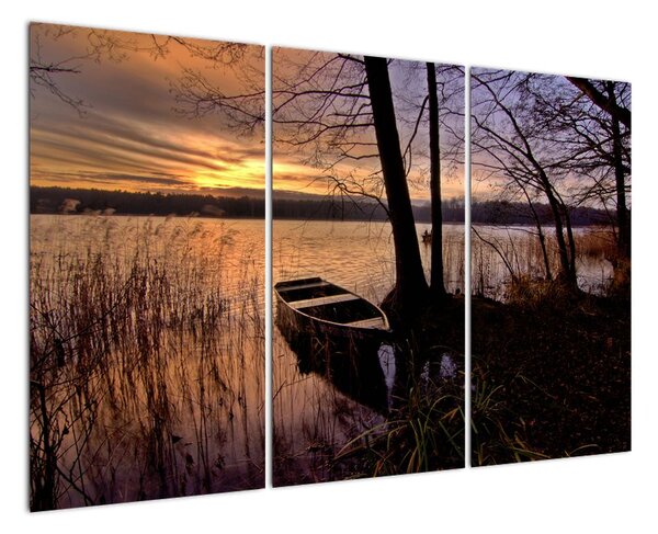 Obraz lodičky na jezeře (120x80cm)