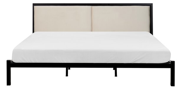 Postel Kov CLAMART 180 x 200 cm Světle béžová