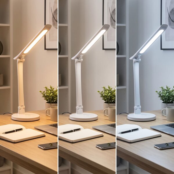 Toolight Toolight, JNH048-T, LED stolní lampa se 3 barvami světla, 5 W, bílá, OSW-56241