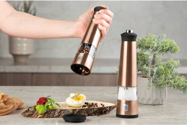 Mlýnek na pepř a sůl elektrický sada 2 ks Rosegold Metallic Line