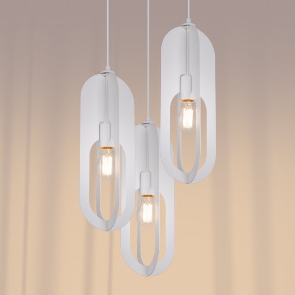 Sollux SL.1361 - Lustr na lanku NICUS 3xE27/15W/230V bílá
