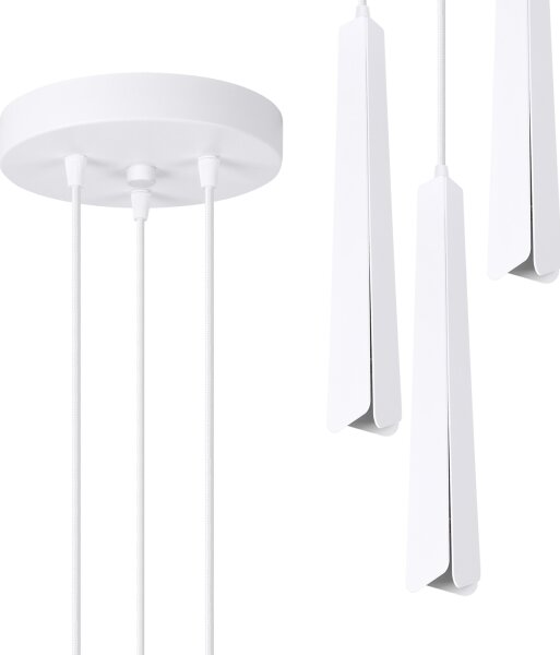 Sollux SL.1398 - Lustr na lanku PRYSM 3xG9/8W/230V bílá