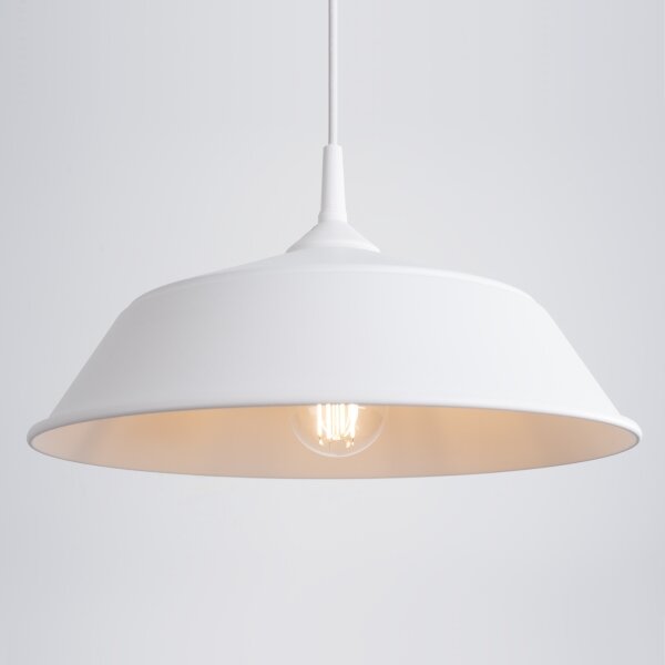 Sollux SL.1327 - Lustr na lanku FRIKA 1xE27/15W/230V pr. 34 cm bílá
